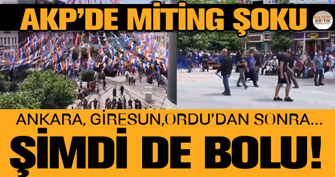 AKP mitingi yine boş kaldı