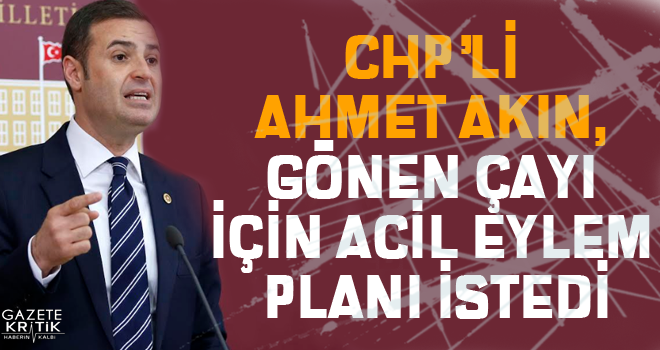 CHP'Lİ AKIN GÖNEN ÇAYININ KİRLİLİĞİNİN PEŞİNİ BIRAKMIYOR