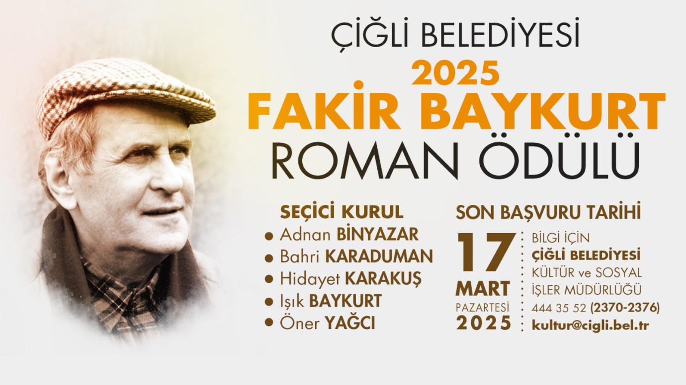 Çiğli’de 2025 Fakir Baykurt Roman Ödülü başvuruları başladı