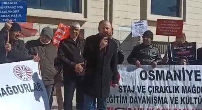 Osmaniye Staj ve Çıraklık Mağdurları Haklarını Talep Etti