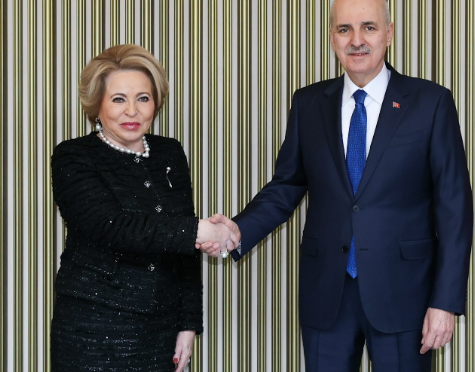 TBMM Başkanı Kurtulmuş ve Rus Mevkidaşı Matviyenko Bir Araya Geldi