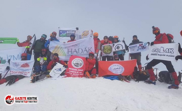 100.YIL COŞKUSU ERCİYES DAĞINDA ZİRVE YAPTI