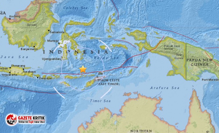 Endonezya'da 7,3 büyüklüğünde deprem