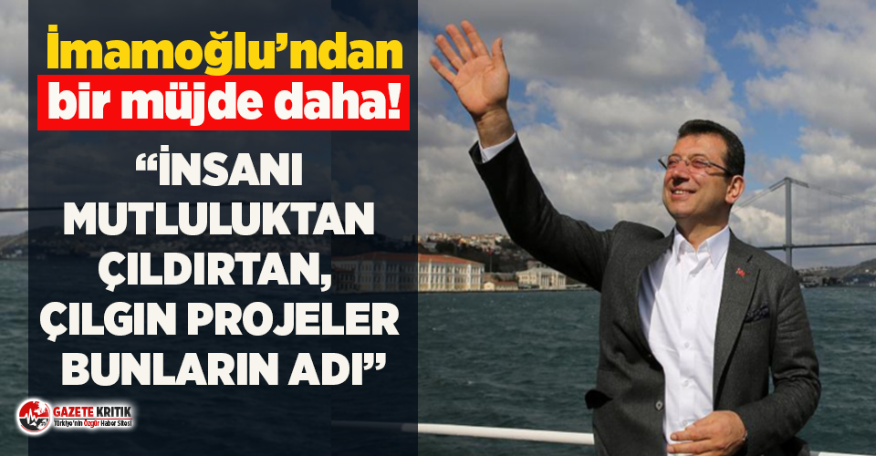 Ekrem İmamoğlu'ndan Büyükdere Fidanlığı müjdesi!