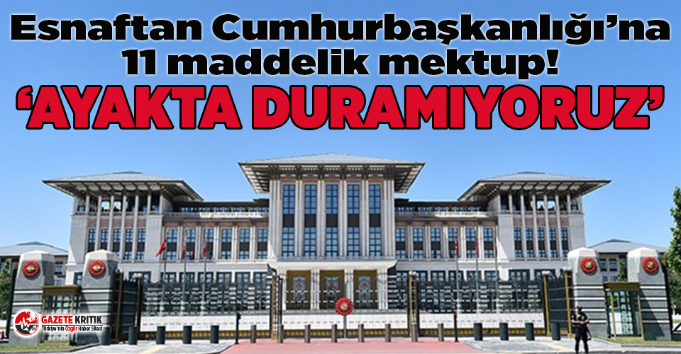 Esnaftan Cumhurbaşkanlığı'na 11 maddelik mektup!