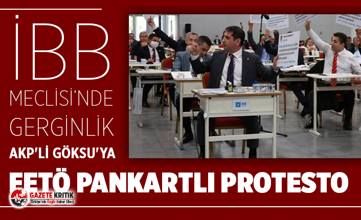 İBB Meclisi'nde FETÖ pankartlı protesto!