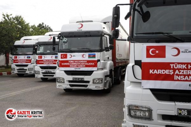 Türkiye’den Azerbaycan’a 4 TIR’lık insani yardım