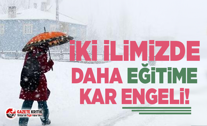 İki ilde daha eğitime kar engeli!