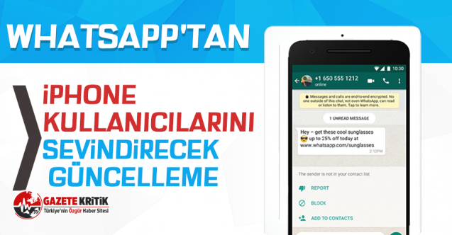 Whatsapp'tan iPhone kullanıcılarını sevindirecek güncelleme