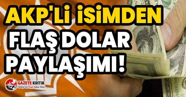 AKP'li  isimden flaş dolar paylaşımı!