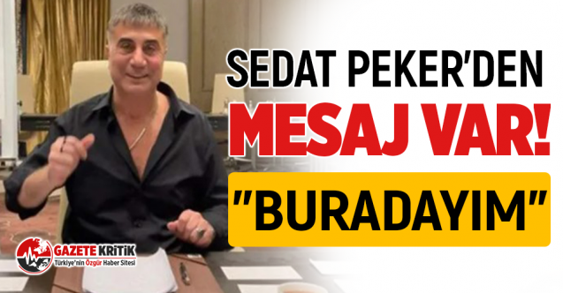 Sedat Peker'den ''buradayım'' mesajı