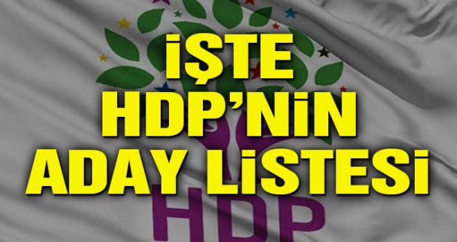 HDP aday listesini YSK'ya verdi