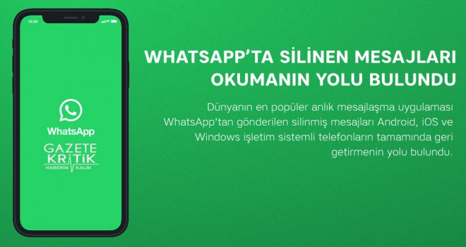 Silinen WhatsApp mesajlarını okumanın yolu bulundu