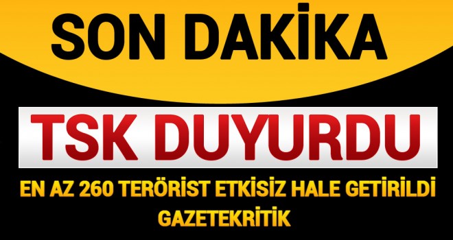 TSK Afrin operasyonunda etkisiz hale getirilen terörist sayısını açıkladı