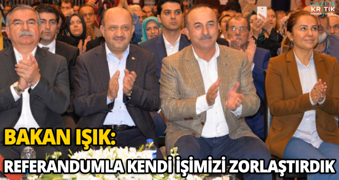 Bakan Işık: Referandumla kendi işimizi zorlaştırdık