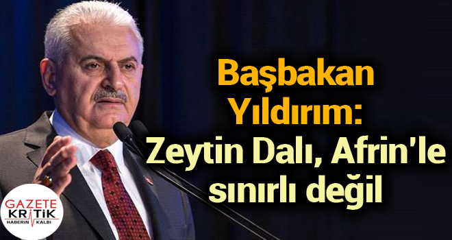 Başbakan Yıldırım: Zeytin Dalı, Afrin'le sınırlı değil