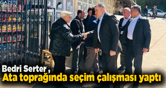 Bedri Serter , Ata toprağında seçim çalışması yaptı