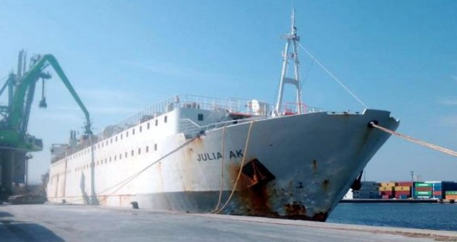 İzmir'e indirilmeyen angusları taşıyan gemi, İskenderun'da