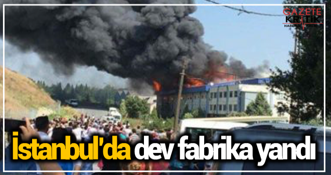 İstanbul'da dev fabrika yandı