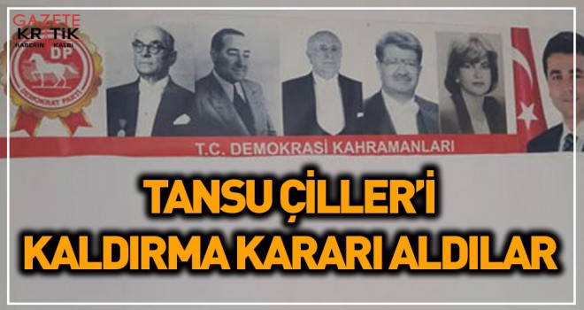 Tansu Çiller'i kaldırma kararı