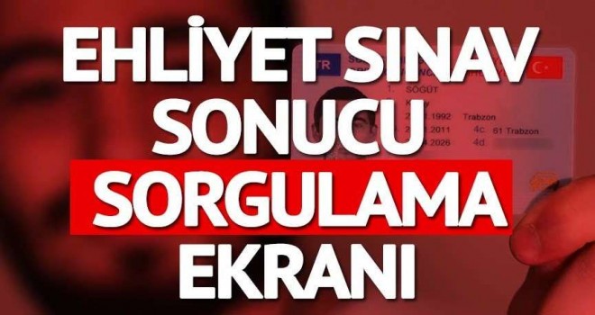 MEB ehliyet sınav sonuçlarını erişime açtı! Ehliyet sınav sonucu sorgulama