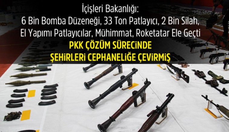 Bakanlık Verileri Ortaya Çıkardı: Çözüm Sürecinde Şehirler Cephaneliğe Dönmüş