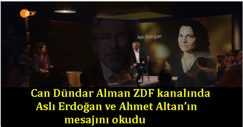 Can Dündar Alman ZDF kanalında Aslı Erdoğan ve Ahmet Altan'ın mesajını okudu