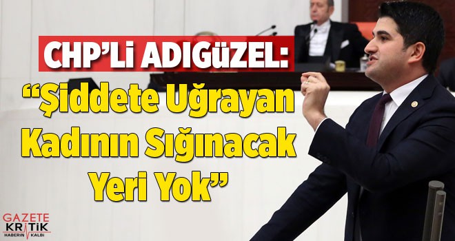 CHP'li Onursal Adıgüzel: Şiddete Uğrayan Kadının Sığınacak Yeri Yok