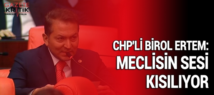 CHP'Lİ BİROL ERTEM: MECLİSİN SESİ KISILIYOR