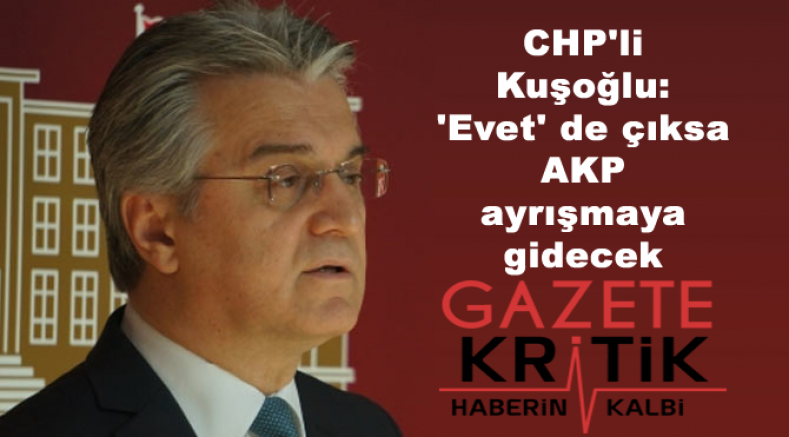 CHP'li Kuşoğlu: 'Evet' de çıksa AKP ayrışmaya gidecek