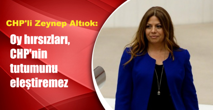 CHP'li Zeynep Altıok: Oy hırsızları, CHP'nin tutumunu eleştiremez