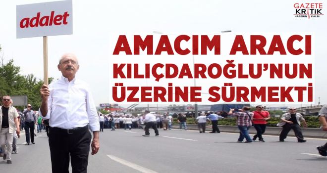 Amacım aracı Kılıçdaroğlu'nun üzerine sürmekti