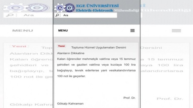 Ege Üniversitesi'nde, '100 lira yatır 100'le geç' dönemi