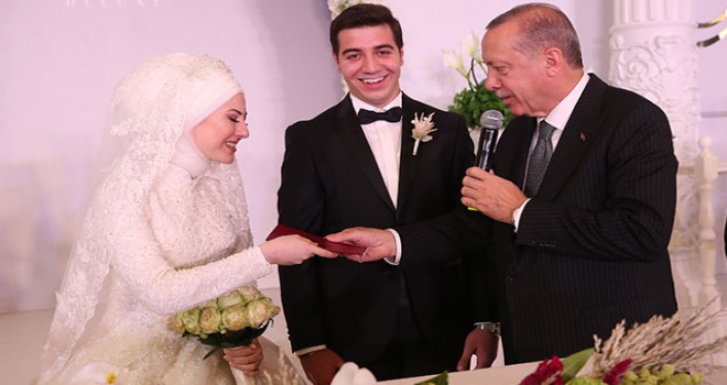 Cumhurbaşkanı Erdoğan, nikah törenine katıldı