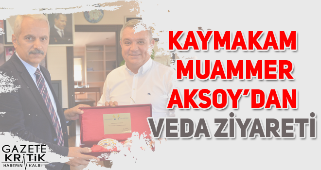 KAYMAKAM MUAMMER AKSOY'DAN VEDA ZİYARETİ