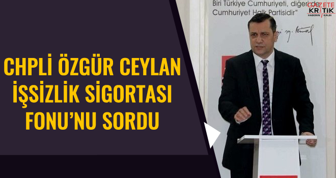 CHPli Özgür CEYLAN İşsizlik Sigortası Fonu'nu Sordu