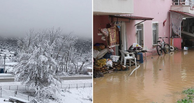 Seydikemer'de kar, Fethiye'de yağmur yaşamı olumsuz etkiledi