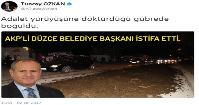 CHP'li Vekilden istifa eden belediye başkanına uğurlama 'Döktürdüğü gübrede…'