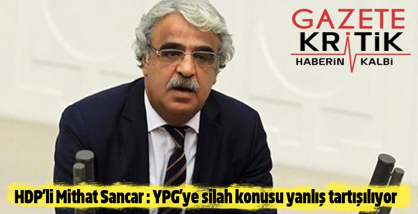 HDP'li Mithat Sancar : YPG'ye silah konusu yanlış tartışılıyor