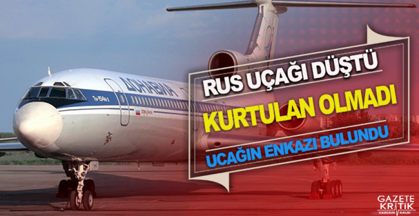 Rus uçağı düştü, kurtulan olmadı!